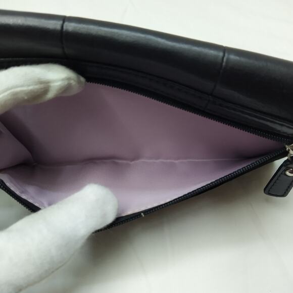 Coach Kristin Black Leather Flap Closure Credit Card ID Window Trifold Wallet - Picture 9 of 16